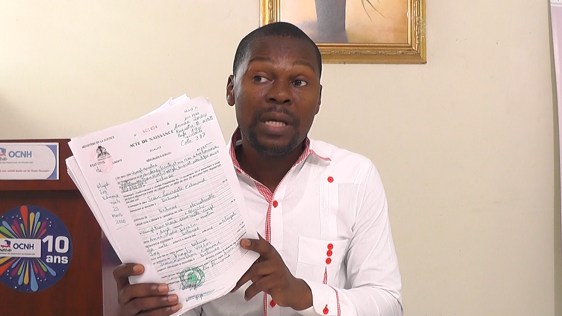 L'OCNH alerte sur la crise de l'état civil en Haïti